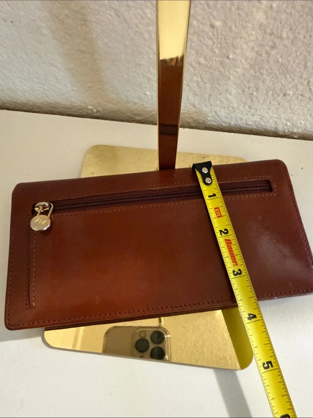 Vintage Monsac Brown Leather Long Wallet
